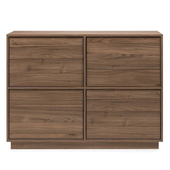 Credenza a quattro ante Japandi noce royal