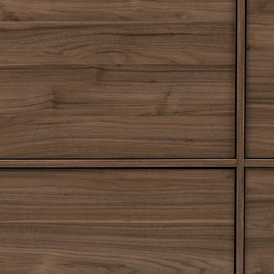 Credenza a quattro ante Japandi noce royal