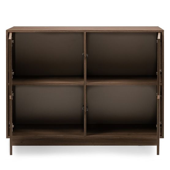 Credenza a quattro ante Japandi noce royal