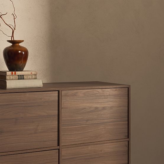 Credenza a quattro ante Japandi noce royal