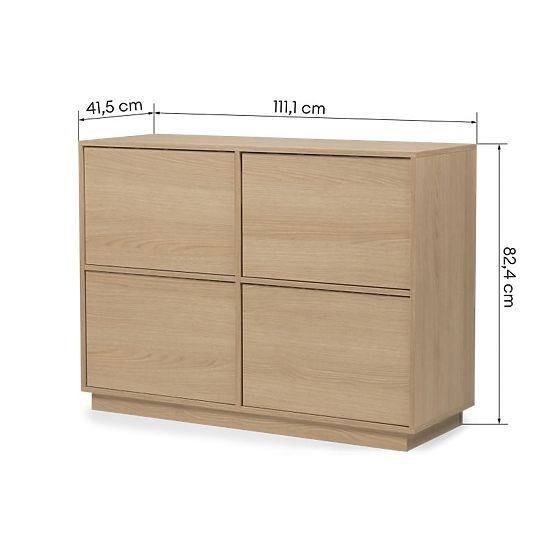 Credenza a quattro ante Japandi rovere lindberg