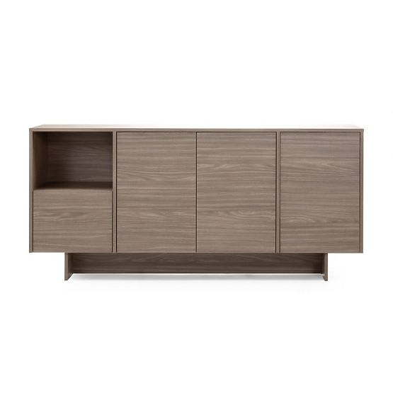 Credenza a quattro ante Kanso, rovere perlato