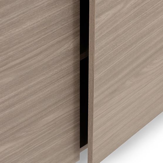 Credenza a quattro ante Kanso, rovere perlato