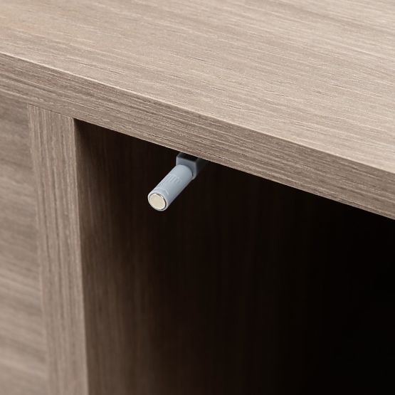 Credenza a quattro ante Kanso, rovere perlato
