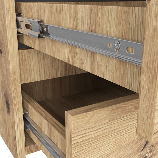 CREDENZA CL100 6 CASSETTI ROVERE ARTISAN