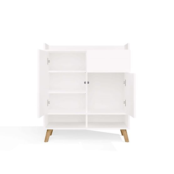 Credenza COLIN Mobile 2 Ante 1 Cassetto con Gambe BIANCA