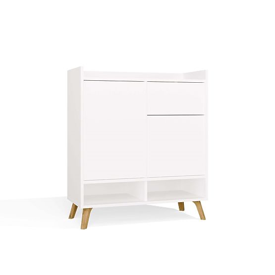 Credenza COLIN Mobile 2 Ante 1 Cassetto con Gambe BIANCA