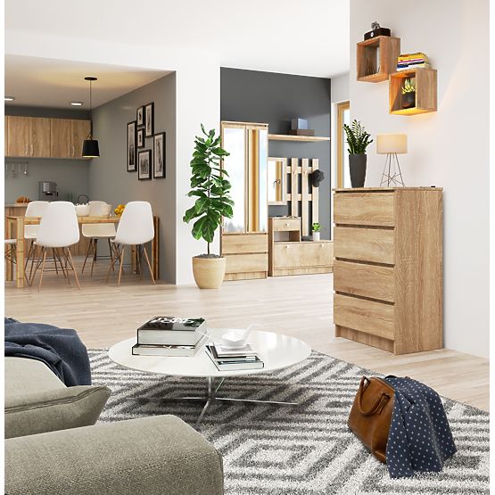 CREDENZA K 60 cm 4 CASSETTI PK ROVERE SONOMA