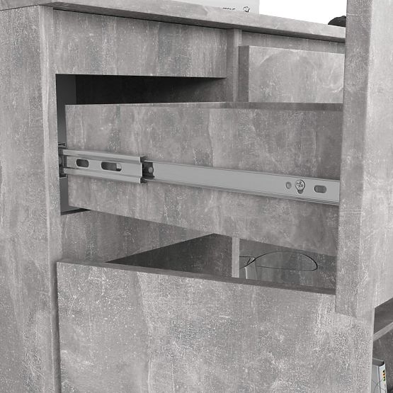 CREDENZA K100 2D 3SZ 1P PK CEMENTO