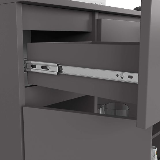 CREDENZA K100 2D 3SZ 1P PK GRAFITE GRIGIO