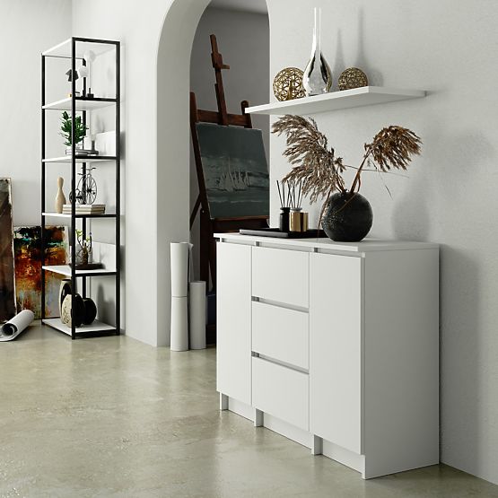 CREDENZA K100 2D 3SZ PK BIANCA