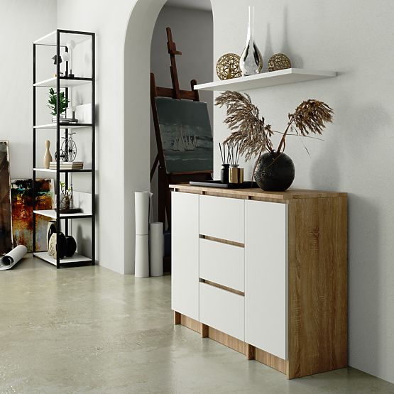 CREDENZA K100 2D 3SZ PK ROVERE SONOMA / BIANCO