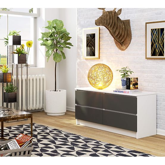 CREDENZA K120 4SZ CLP PK BIANCA / GRIGIA