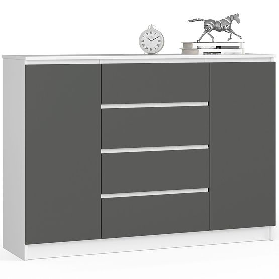CREDENZA K140 2D 4SZ CLP BIANCA / GRIGIA