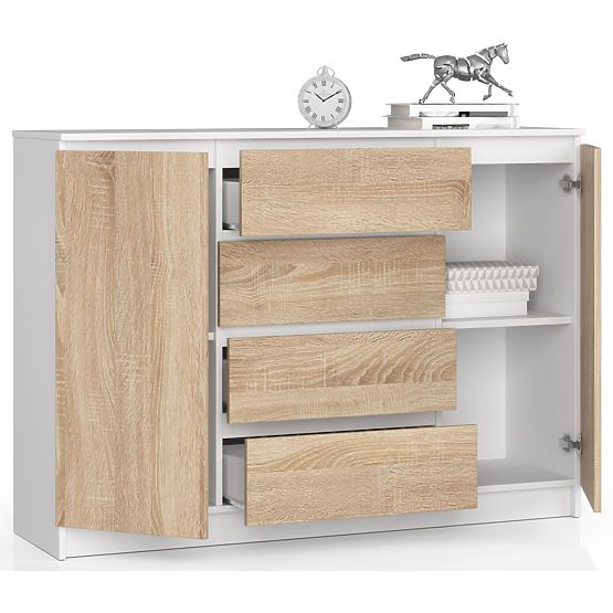 CREDENZA K140 2D 4SZ CLP BIANCO / SONOMA