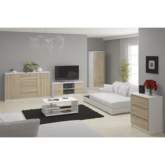 CREDENZA K140 2D 4SZ CLP BIANCO / SONOMA