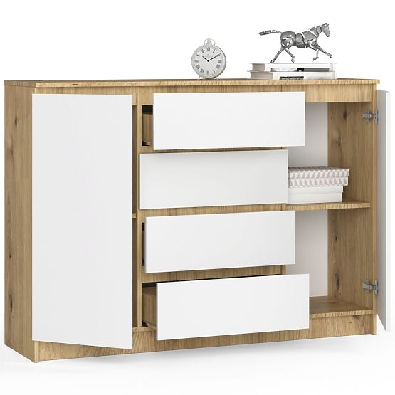 CREDENZA K140 2D 4SZ CLP PK ROVERE ARTISAN / BIANCO