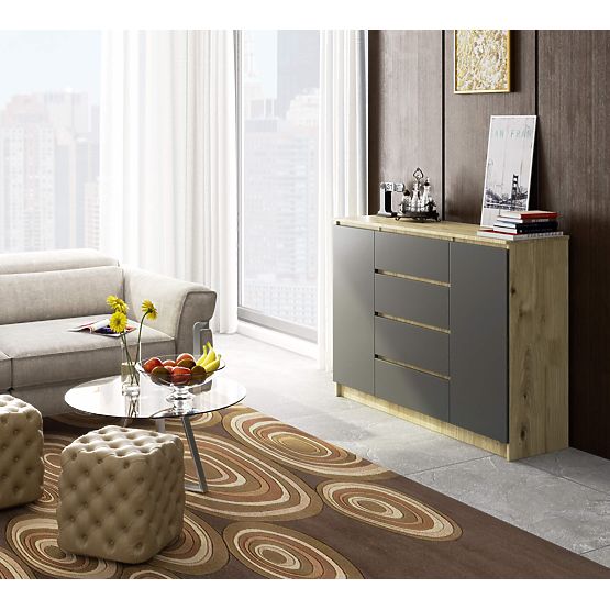 CREDENZA K140 2D 4SZ CLP PK ROVERE ARTISAN / GRIGIO