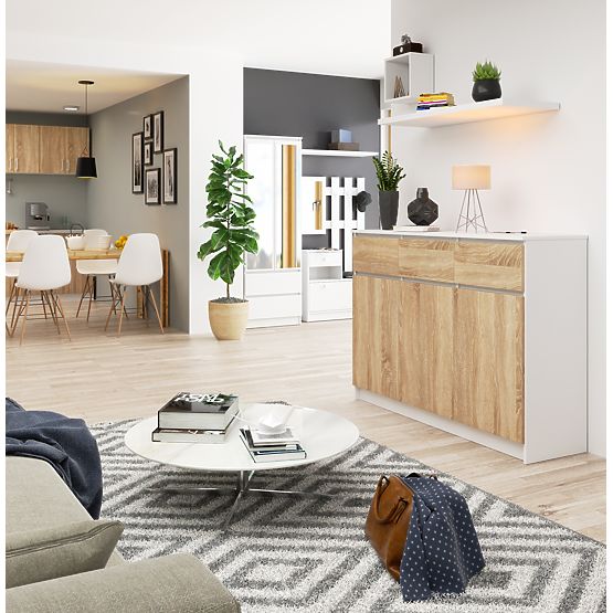 CREDENZA K140 3D 3SZ CLP PK BIANCO / SONOMA