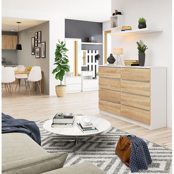 CREDENZA K140 8SZ CLP PK BIANCO / SONOMA