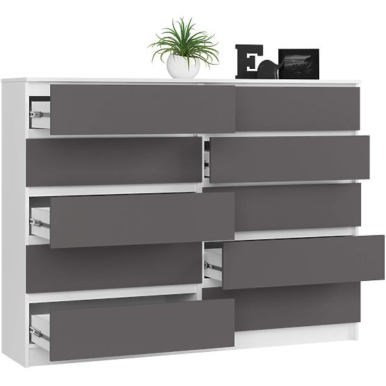CREDENZA K160 10CAS CLP PK BIANCA / GRIGIA