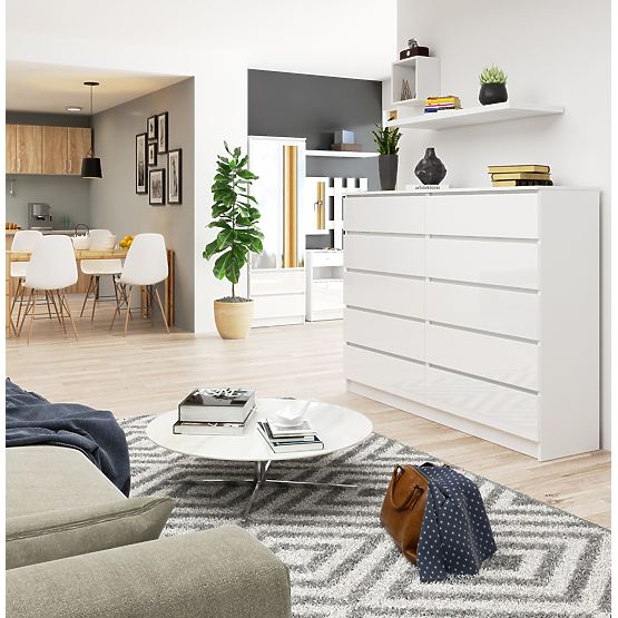 CREDENZA K160 10SZ CLP PK BIANCO LUCIDO