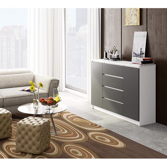 CREDENZA K160 2D 4SZ CLP PK BIANCO / GRIGIO