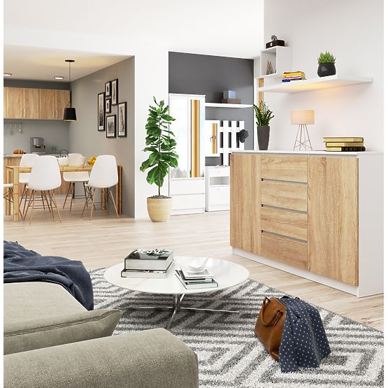 CREDENZA K160 2D 4SZ CLP PK BIANCO / SONOMA