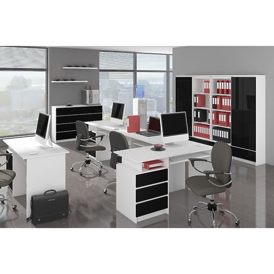 CREDENZA K160 2D 4SZ CLP PK NERO LUCIDO