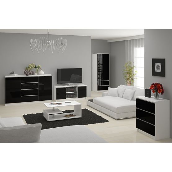 CREDENZA K160 2D 4SZ CLP PK NERO LUCIDO