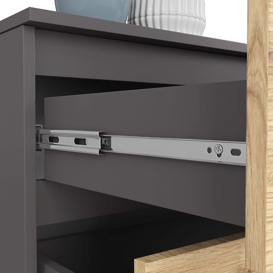 CREDENZA K160 4SZ CLP PK GRAFITE GRIGIO / ROVERE ARTIGIANO