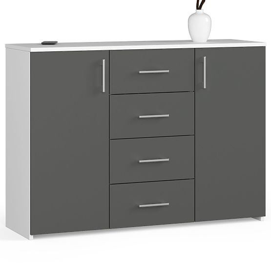 CREDENZA K45 PK BIANCA / GRIGIO GRAFITE