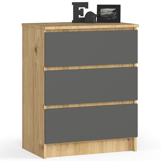 CREDENZA K60 3CAS CLP PK ROVERE ARTISAN / GRIGIO
