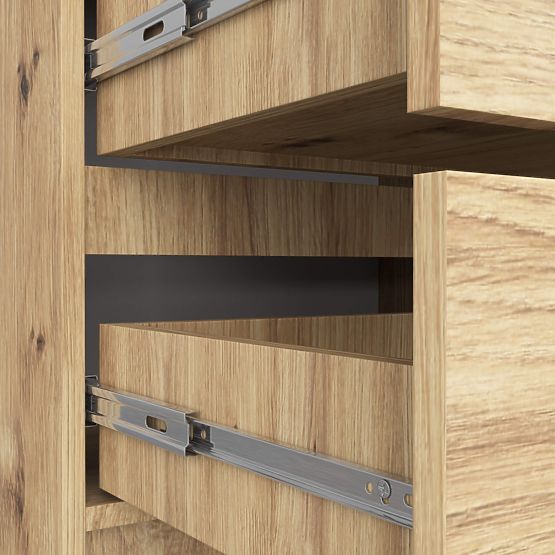 CREDENZA K60 4 CASSETTI ROVERE ARTISAN