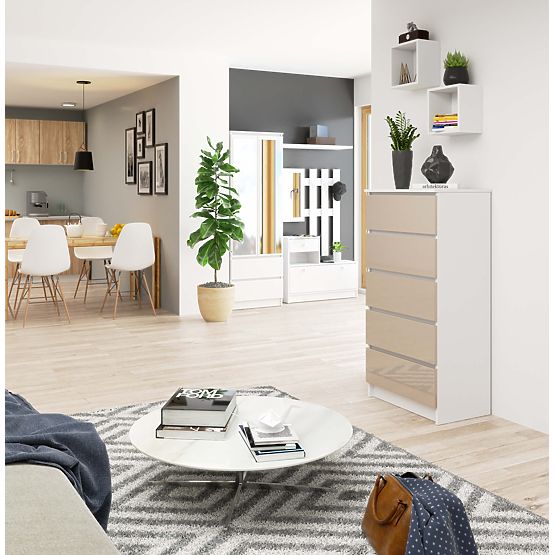 CREDENZA K60 5SZ CLP PK CAPPUCCINO LUCIDO