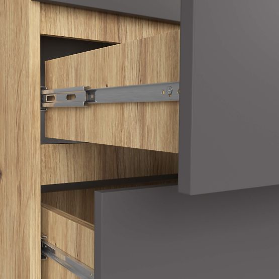 CREDENZA K60 6SZ CLP PK ROVERE ARTISAN / GRIGIO