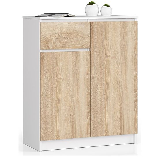 CREDENZA K80 2D 1SZ CLP PK BIANCO / ROVERE SONOMA