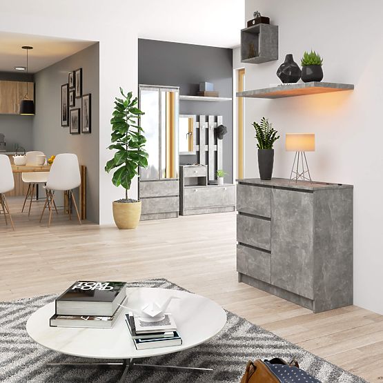 CREDENZA K80 JERRY 1D 3SZ PK CEMENTO