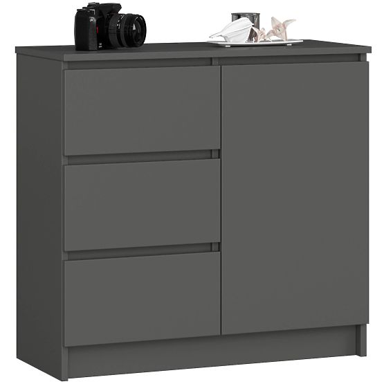 CREDENZA K80 JERRY 1D 3SZ PK GRAFITE GRIGIO