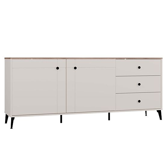 Credenza POINT 2D3S Cashmere Beige Rovere Castello Mobile 3 Cassetti 2 Ante Soggiorno