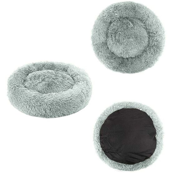 Cuccia universale in peluche per cani e gatti 40 cm - grigio chiaro