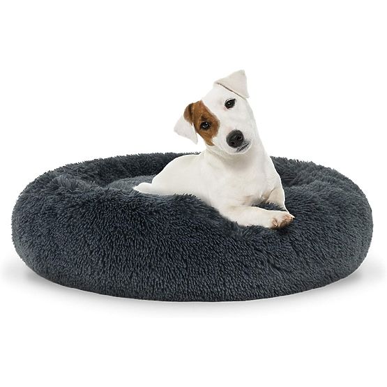 Cuccia universale in peluche per cani e gatti 60 cm - grigio scuro