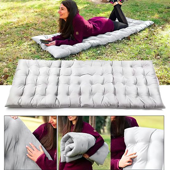 Cuscino grigio per lettino da giardino 145 x 52 cm ModernHome