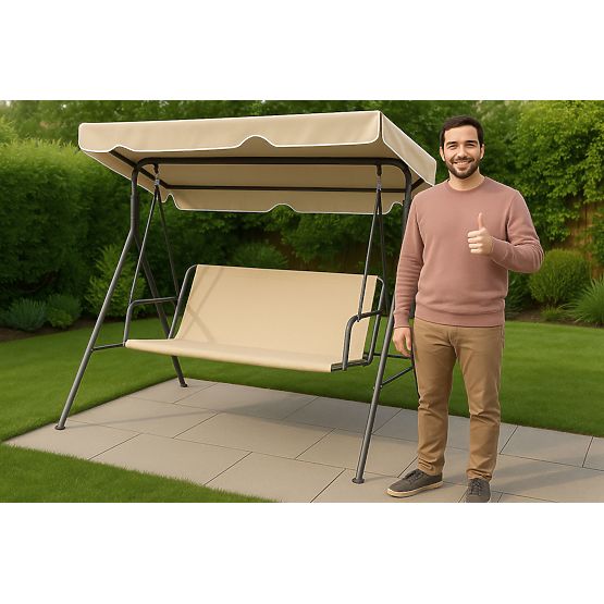 Cuscino per altalena da giardino 127x100 cm beige MultiGarden