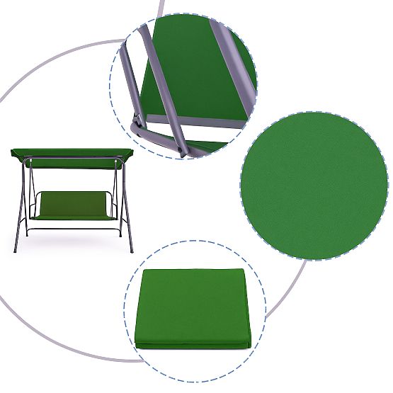 Cuscino per altalena da giardino 127x100 cm verde MultiGarden