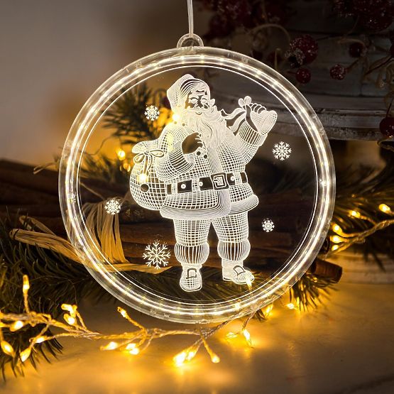 Decorazione natalizia a LED Babbo Natale CD003