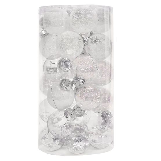 Decorazioni natalizie bianche 30 pezzi sysd1688-057