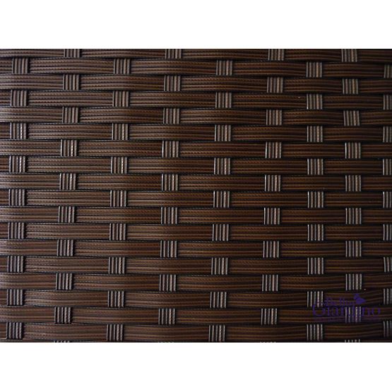 Divano a due posti con tavolino in tecnorattan TINTO nero