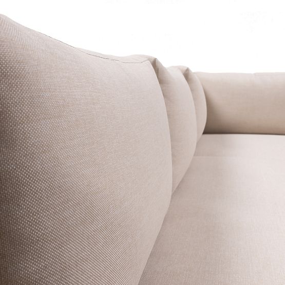 Divano angolare da giardino con tavolino Borgo, legno di acacia FSC, aspetto teak, beige