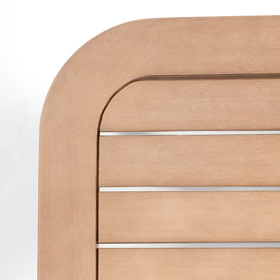 Divano angolare da giardino con tavolino Mortlake, legno di eucalipto FSC, finitura teak, beige chia